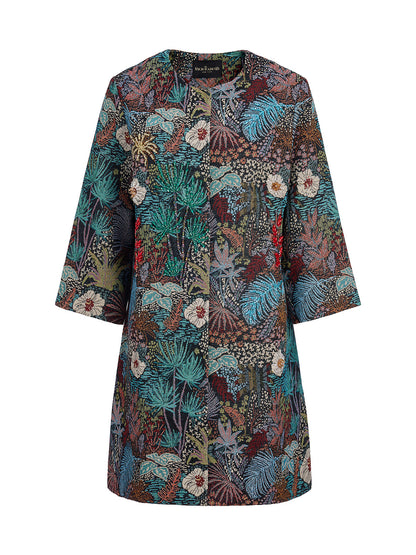 Handcrafted Multiflora Jacquard Beaded Jacket