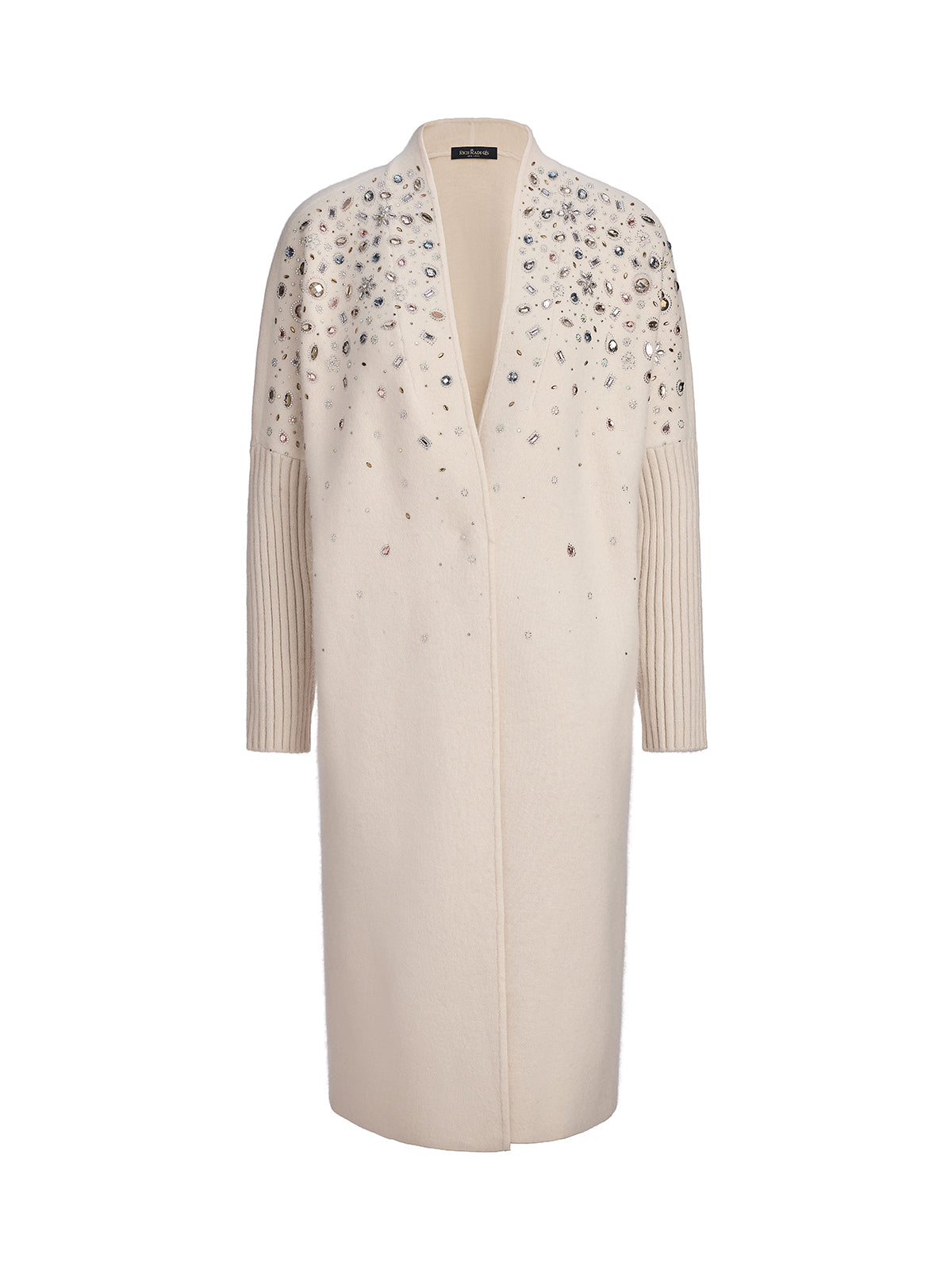 Multicolor Crystal Beaded Embellished Coat