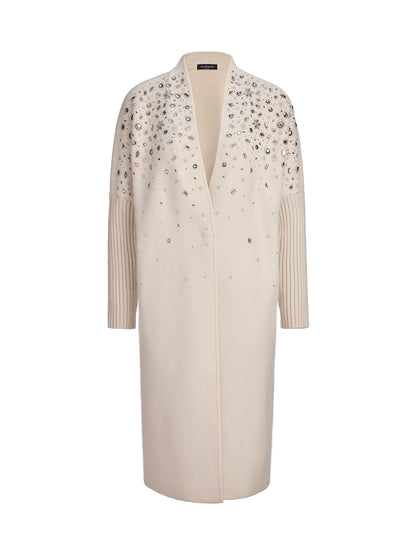 Multicolor Crystal Beaded Embellished Coat