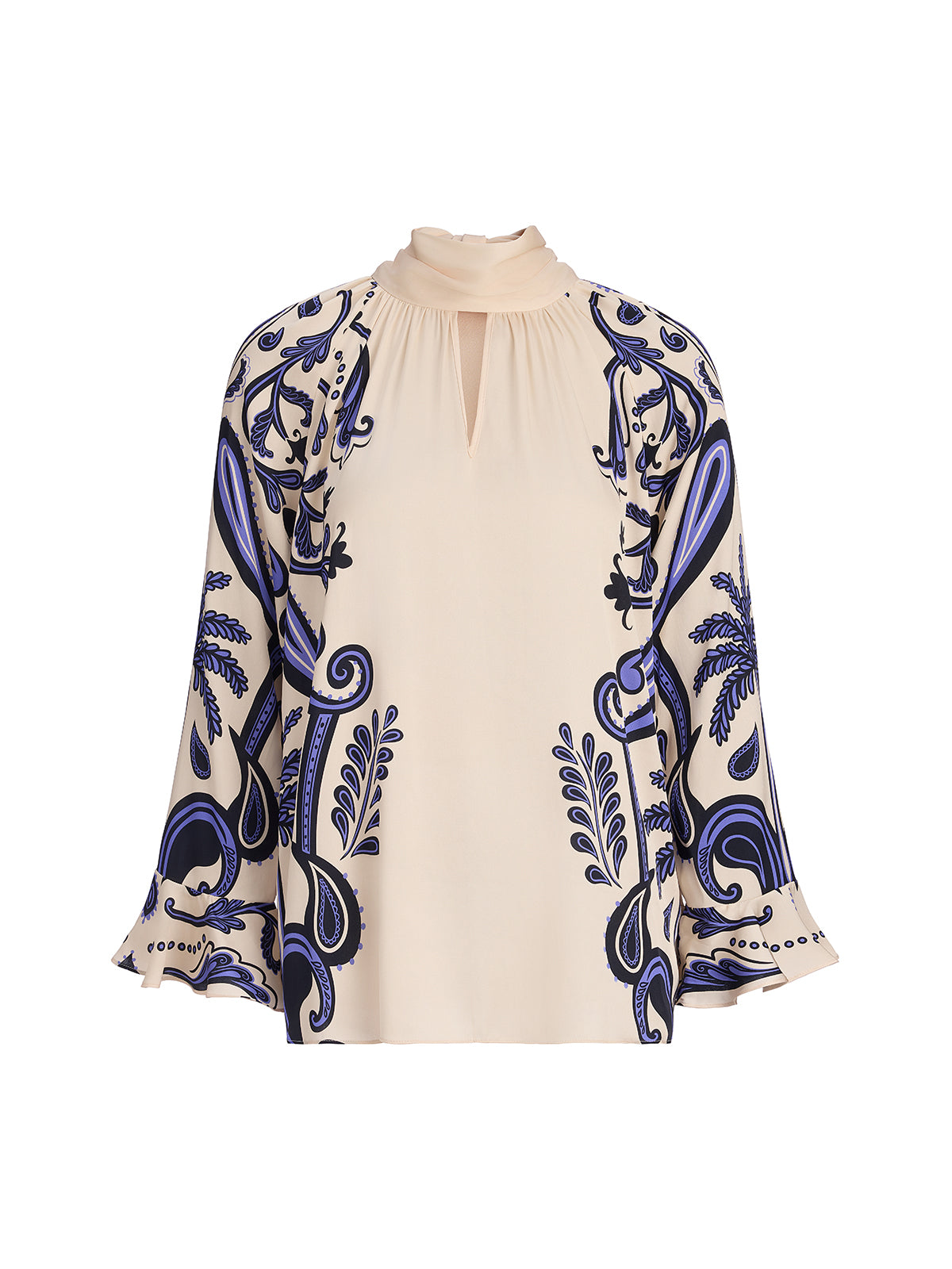 Stretch Silk Printed Substantial Blouse