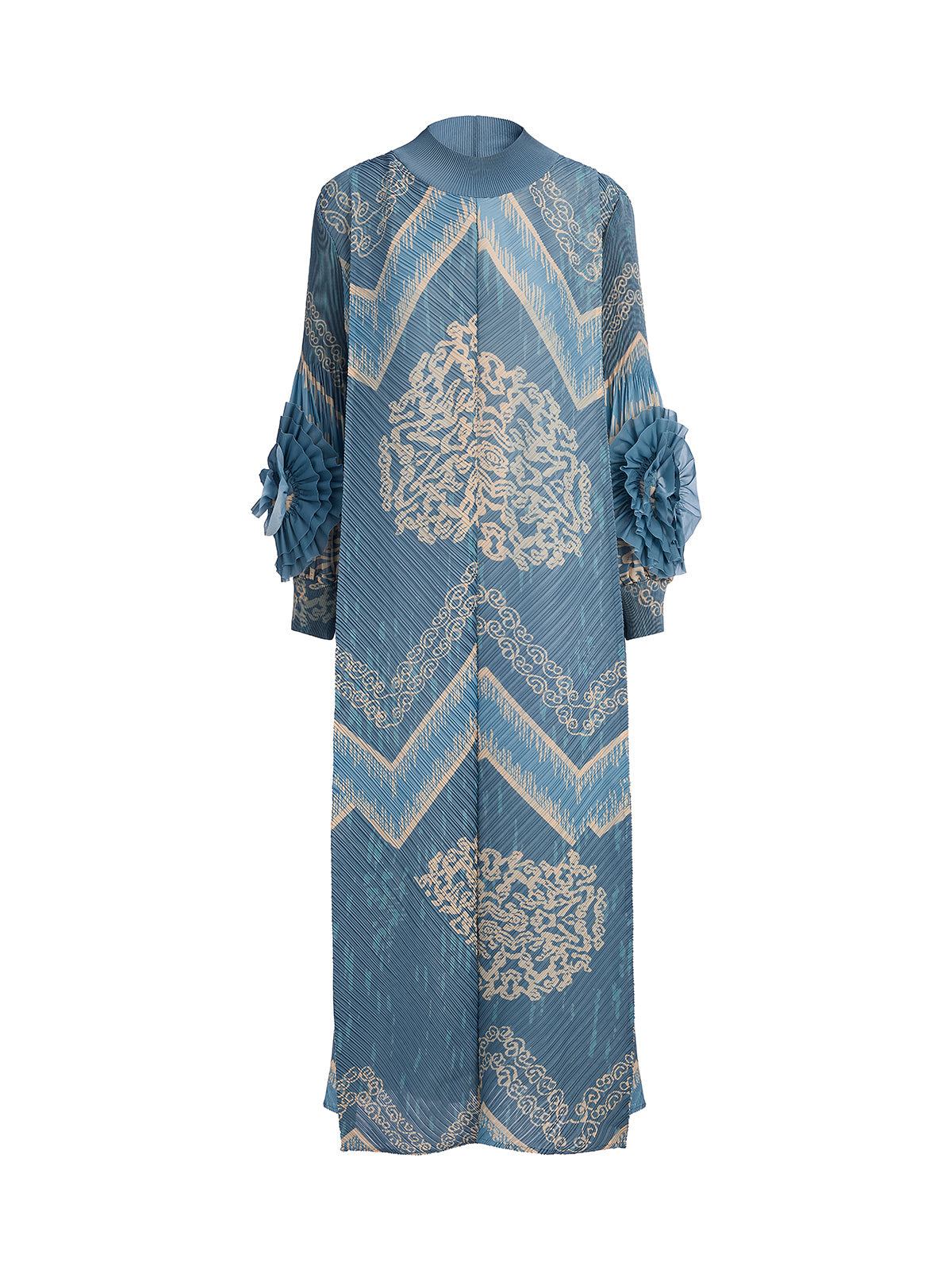High-Stretch Pleated Printed Loose Dress