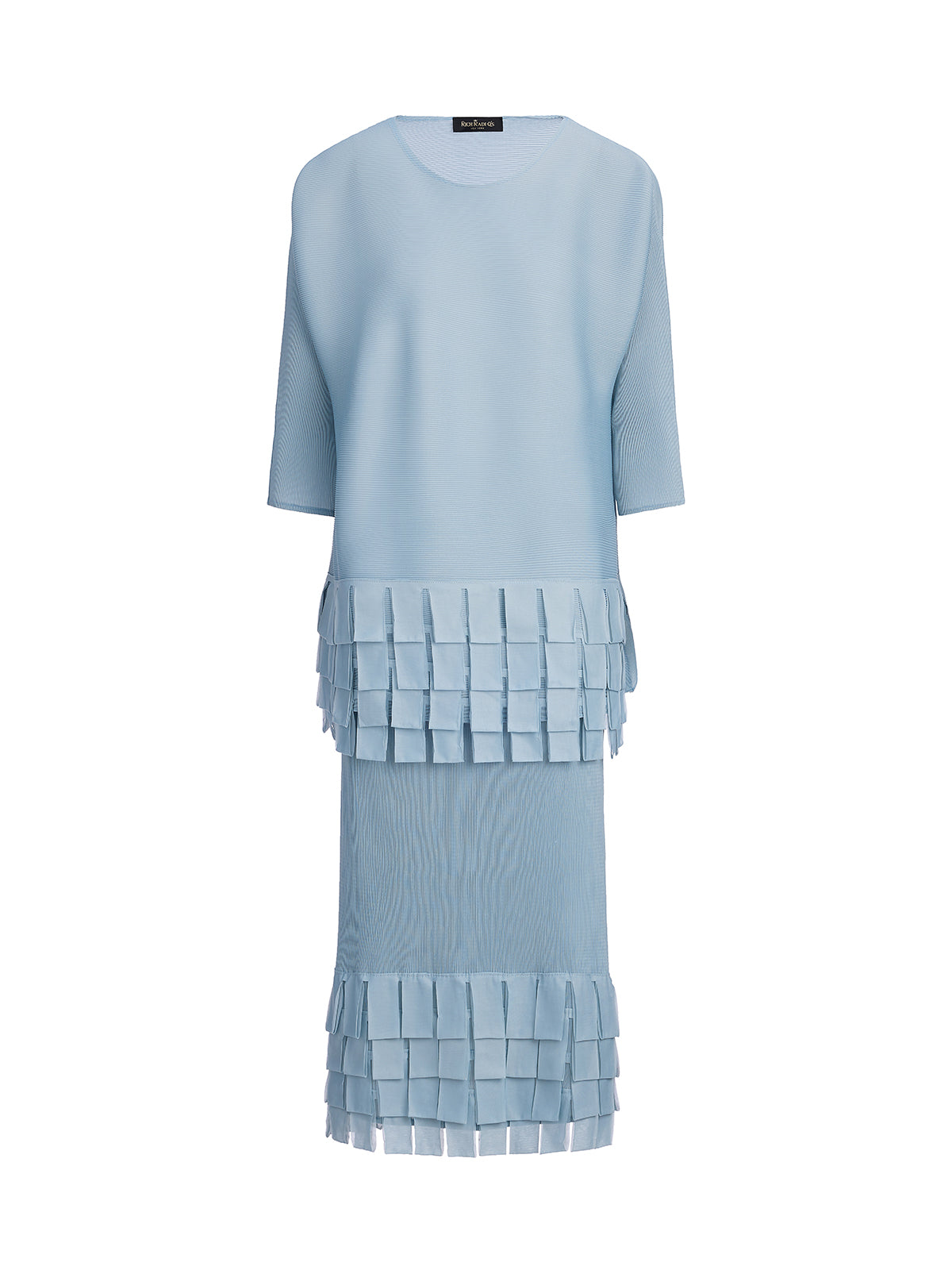 Final Sale | Pleated Textured Scallop-Trimmed Set