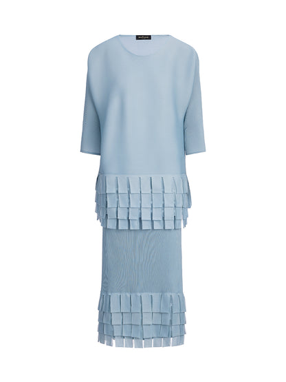 Final Sale | Pleated Textured Scallop-Trimmed Set