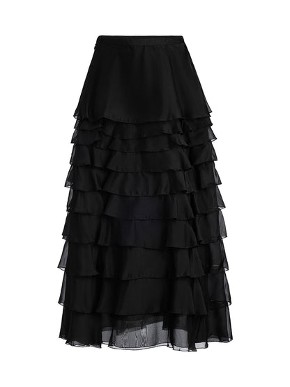 Versatile Organza Tiered Skirt
