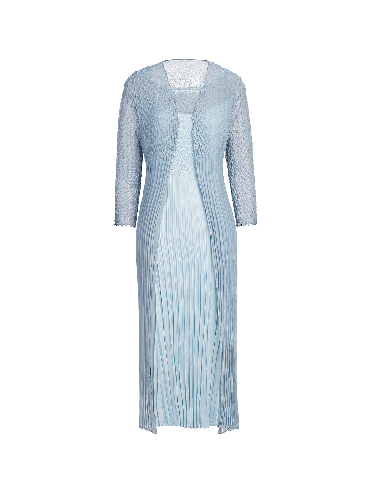 Mint Pleated Artistic Elegant Dress Set