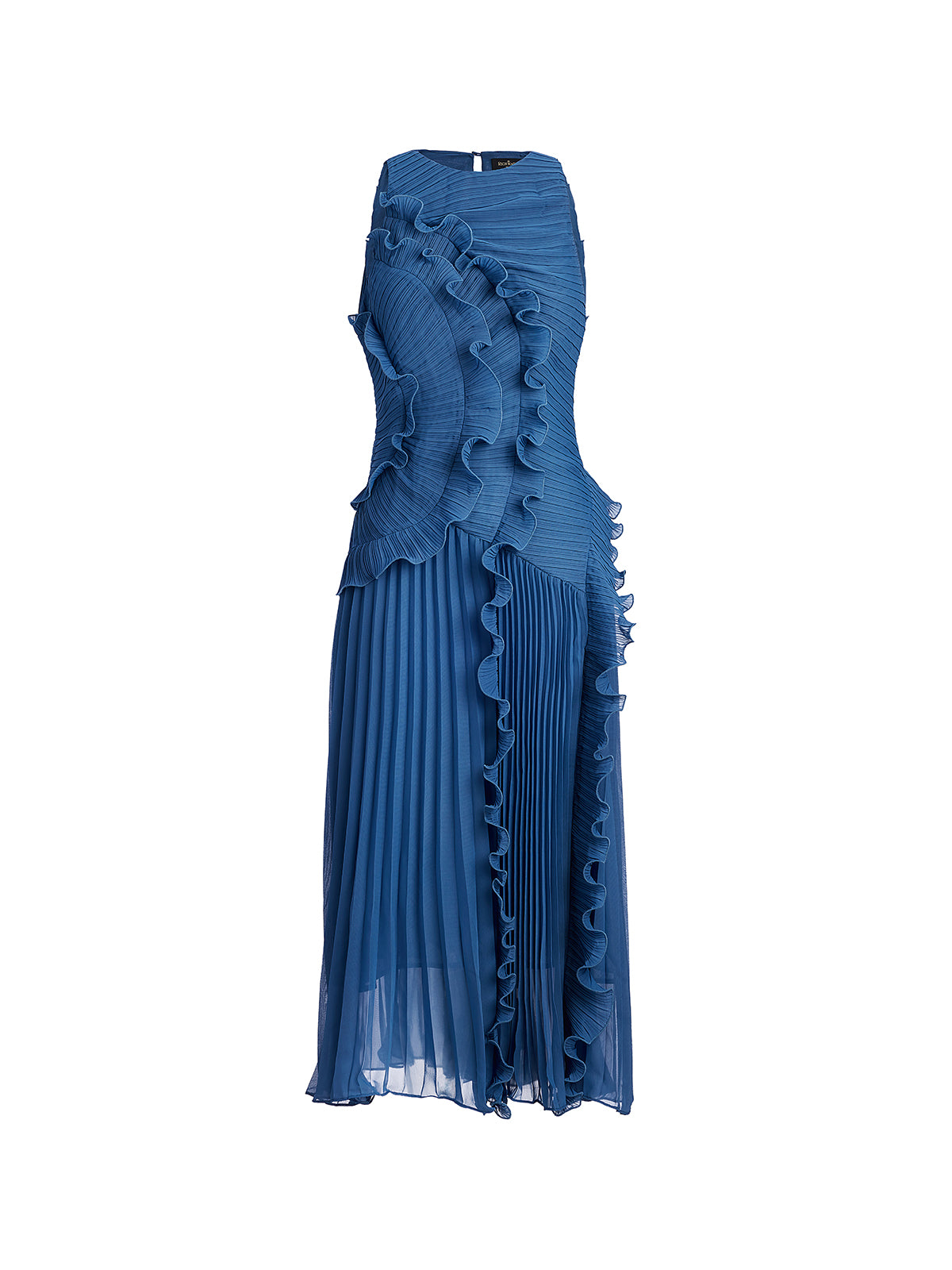 Ruffled Pleated Maxi Dress