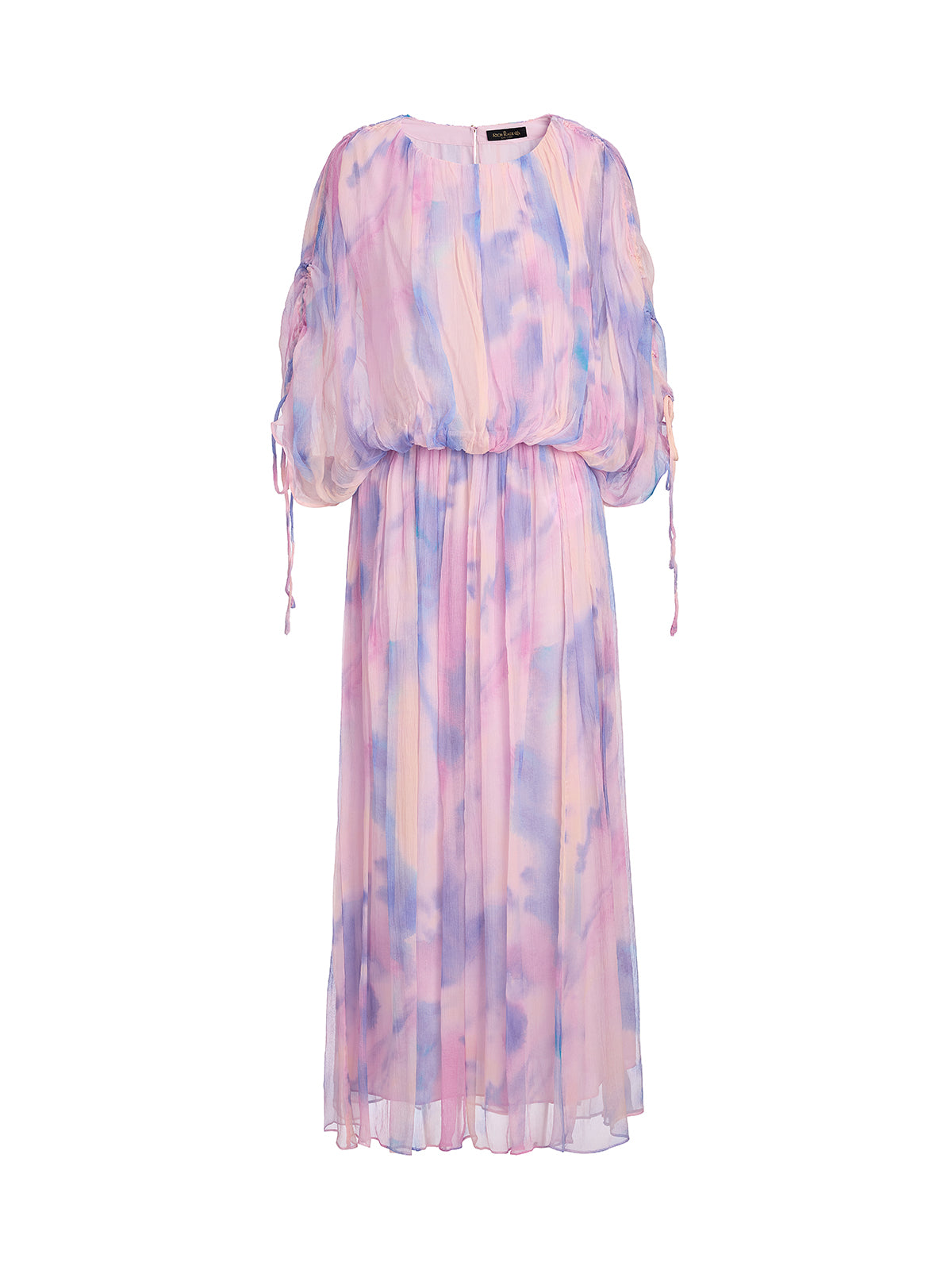 Silk Batwing Sleeve Waist-Defined Top & Skirt Set