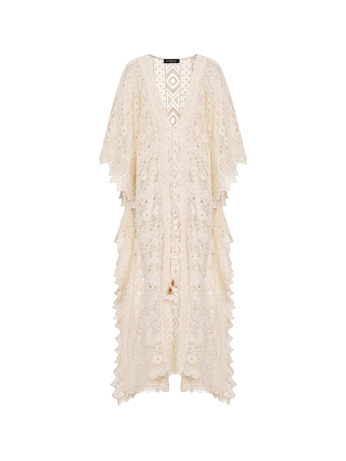100% Cotton Crochet Lace Geometric Cover-Up