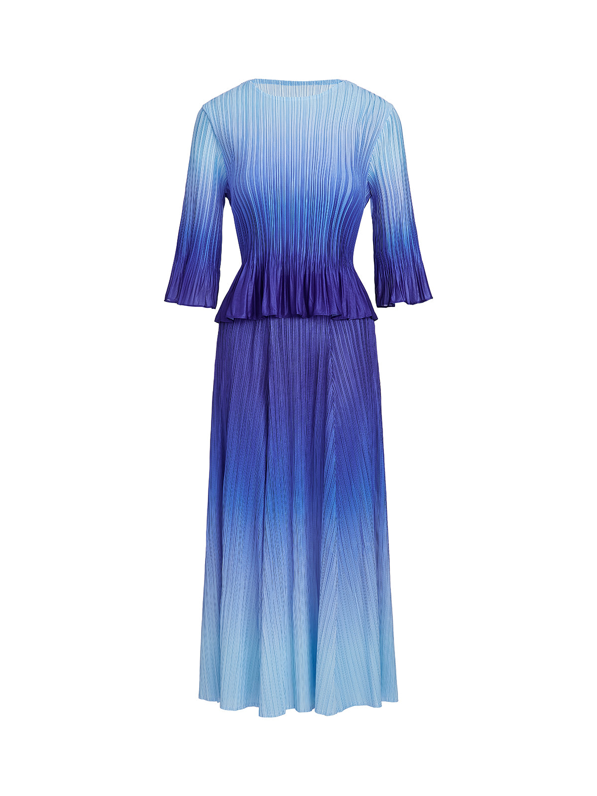 Pleated High-Waisted Gradient Set