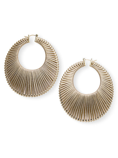 Sculpted Fan Statement Earrings
