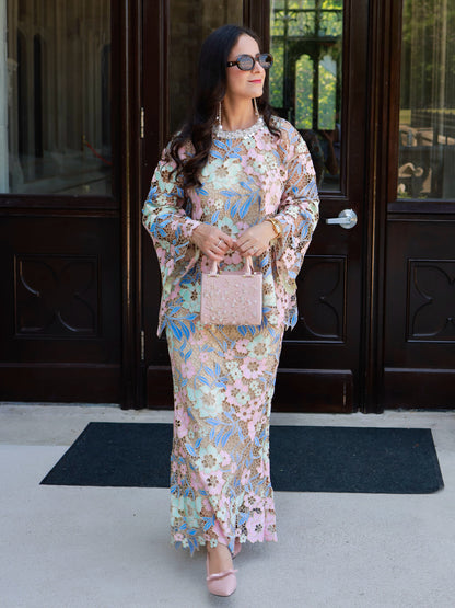 Custom Guipure Lace Floral Top