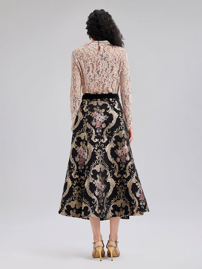 Chenille Jacquard Palace Skirt