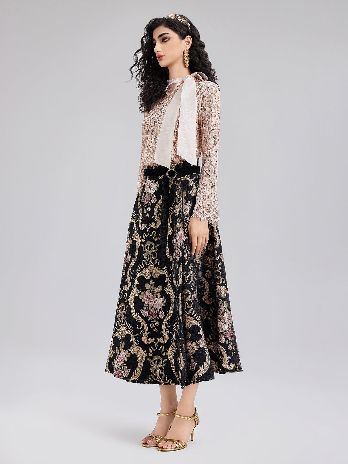 Chenille Jacquard Palace Skirt