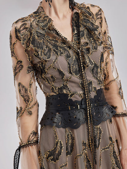 Bohemian Hollow Carved Leather Belt