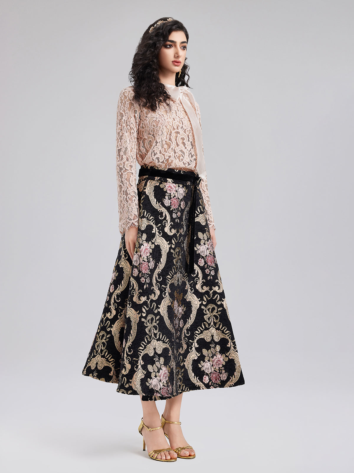 Chenille Jacquard Palace Skirt